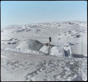Image of Snow house with wind break